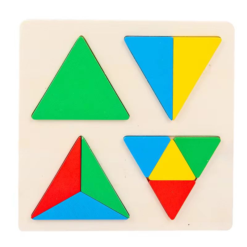 Tablero Rompecabezas de Fracciones Montessori (4 en un Set)