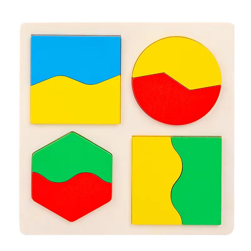 Tablero Rompecabezas de Fracciones Montessori (4 en un Set)