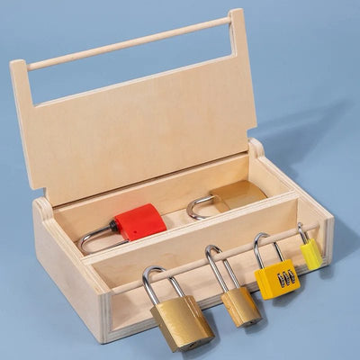 Caja Montessori de Candado y Llave - Actividad de Vida Práctica para la Motricidad Fina