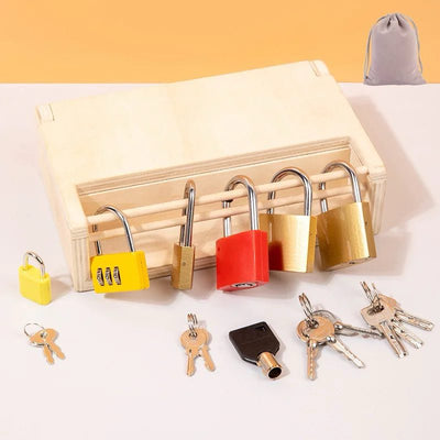 Caja Montessori de Candado y Llave - Actividad de Vida Práctica para la Motricidad Fina
