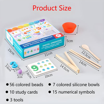 Juego de conteo de matemáticas Montessori