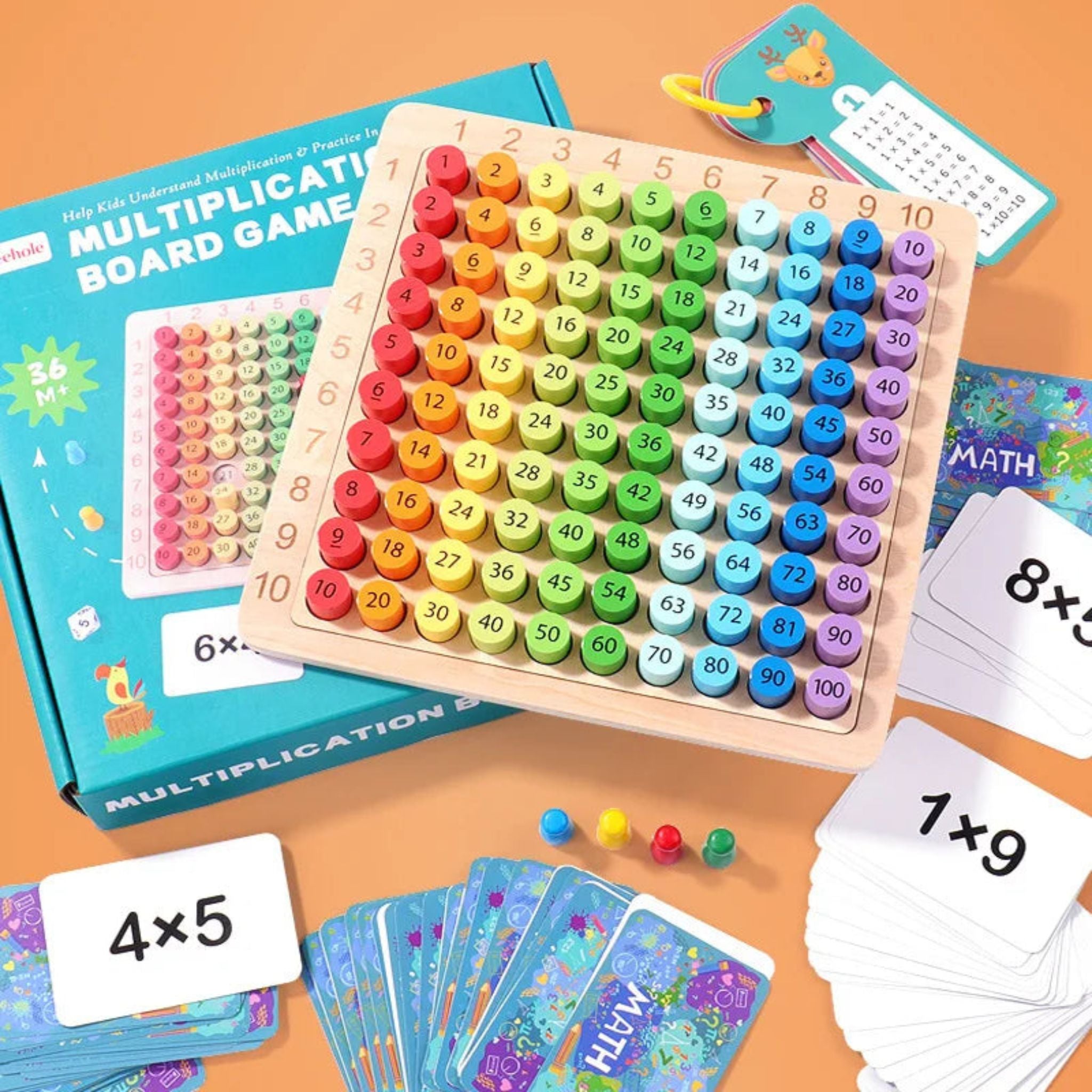 Juego de mesa de multiplicación Montessori