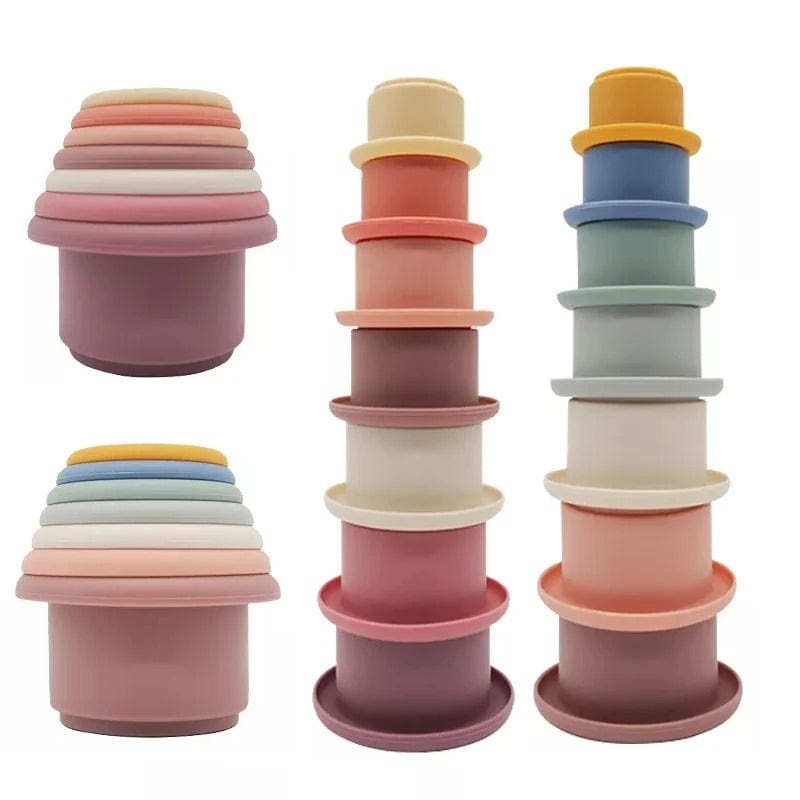 Fidtoy Silicone Stacking Cups Montessori Sensory Toy for Babies