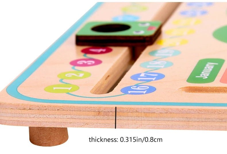 Jouets Horloge Grenouille Montessori en Bois pour Enfants, Calendrier d'apprentissage, Météo, Saisons, Heure, Semaine, Jouet Éducatif Précoce