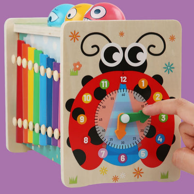 Jouet à marteler Montessori avec xylophone, pêche et jeu magnétique