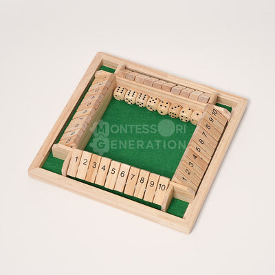 Fidtoy Wooden Number Dice Game for Kids 3+ Math Learning Toy