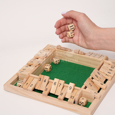 Fidtoy Wooden Number Dice Game for Kids 3+ Math Learning Toy