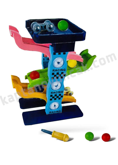 Set de juego de torre de 52 piezas Fidtoy con coche de juguete rodante