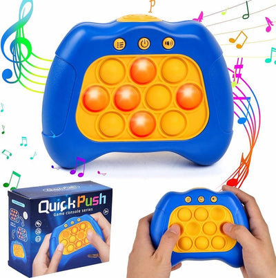 Consola de juegos Fidtoy Pop It – Juguete sensorial portátil con luces para niños de 3+ años