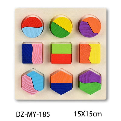 Fidtoy Wooden Vehicle Puzzle for Toddlers – Educational Learning Toy