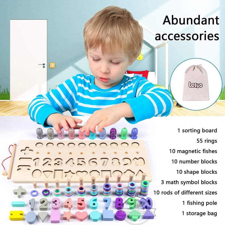 Fidtoy Montessori Educational Wooden Toys for Kids