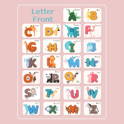 Rompecabezas Montessori de animales con letras del abecedario