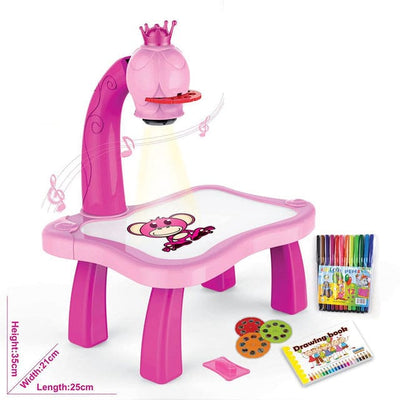 Table à dessin Montessori avec projecteur