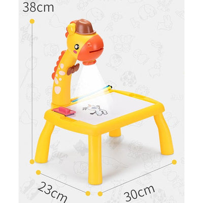 Table à dessin Montessori avec projecteur