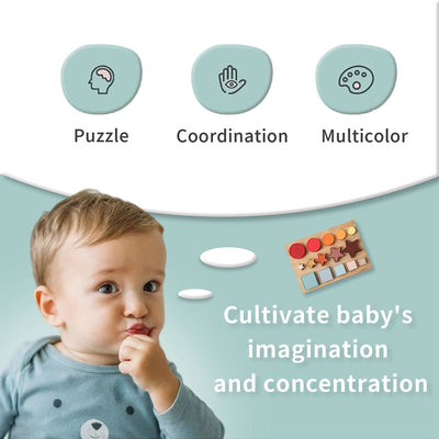 Juguete Montessori apilable de silicona suave
