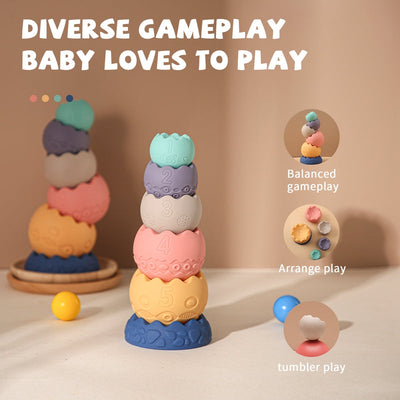 Montessori Soft Rubber Stacking Toy
