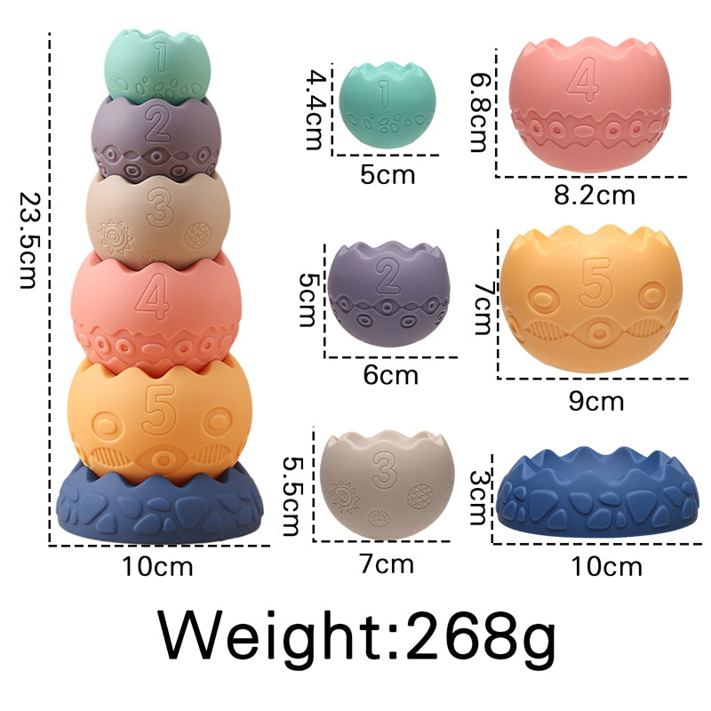 Montessori Soft Rubber Stacking Toy