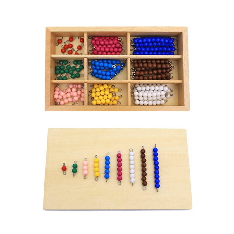 Fidtoy Montessori Colored Bead Box Multiplication Math Toy