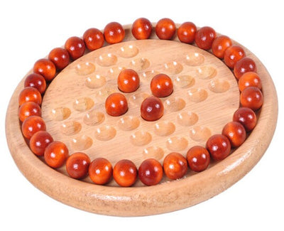 Fidtoy Solitaire Juego de Estrategia de Madera para Niños y Familia