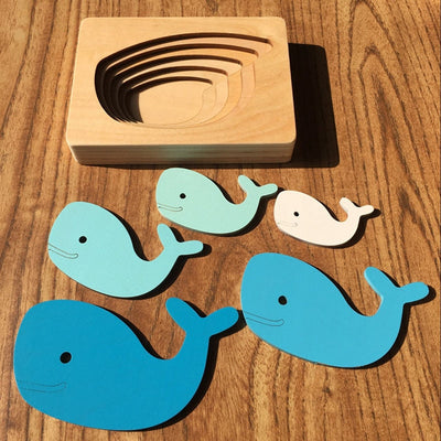 Rompecabezas incorporado de Fidtoy para niños pequeños