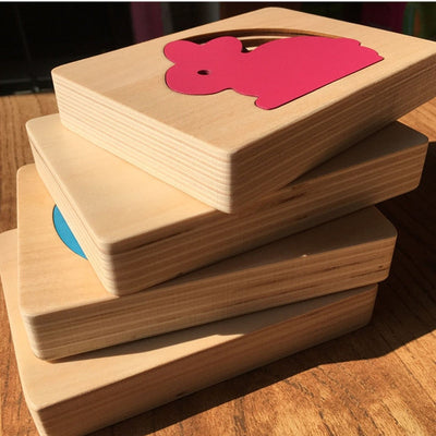 Rompecabezas incorporado de Fidtoy para niños pequeños