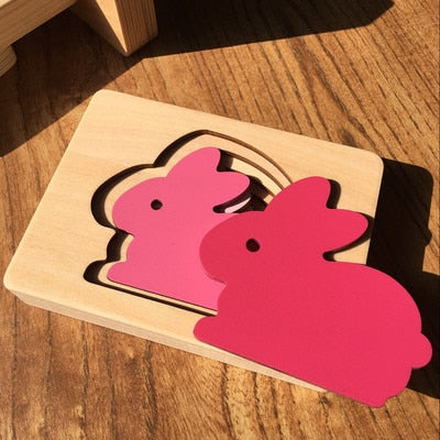 Rompecabezas incorporado de Fidtoy para niños pequeños