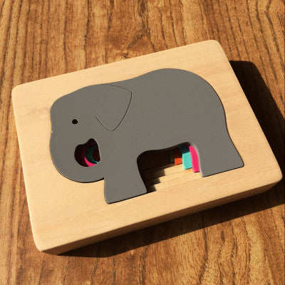 Rompecabezas incorporado de Fidtoy para niños pequeños