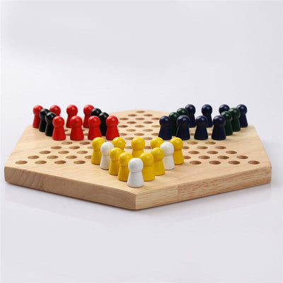Fidtoy Chinese Checkers Wooden Strategy Board Game