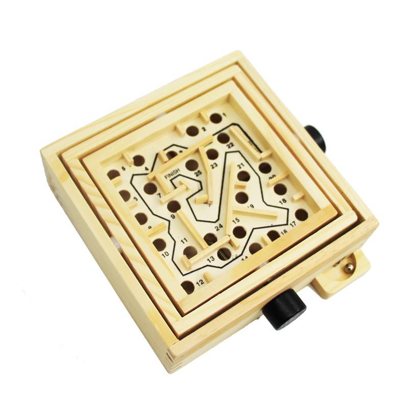 Juego de laberinto de madera Fidtoy para niños