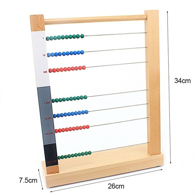 Fidtoy Abacus Counter Wooden Montessori Math Toy