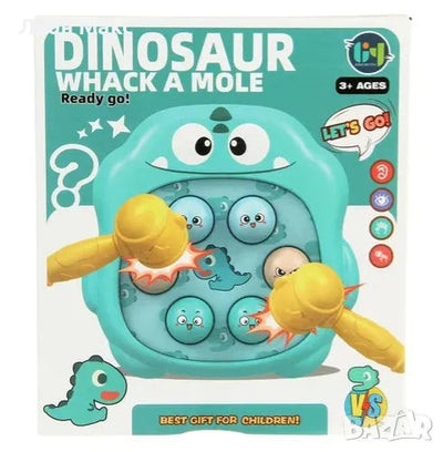 Juego de dinosaurios Whack-a-Mole – "¡Listos, ya! ¡A jugar!" Divertido juguete de reacción para niños | Bacha Toys