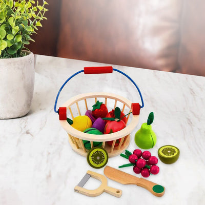 Juego de frutas magnéticas para cortar de 12 piezas