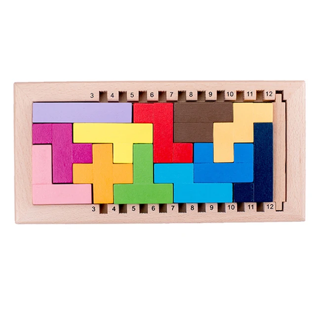 Fidtoy Wooden Tetris Puzzle for Kids