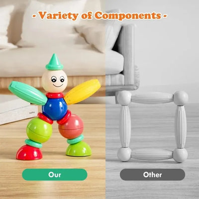 Jeu de construction de tiges magnétiques | Jouet de construction créatif pour enfants - Bacha toys