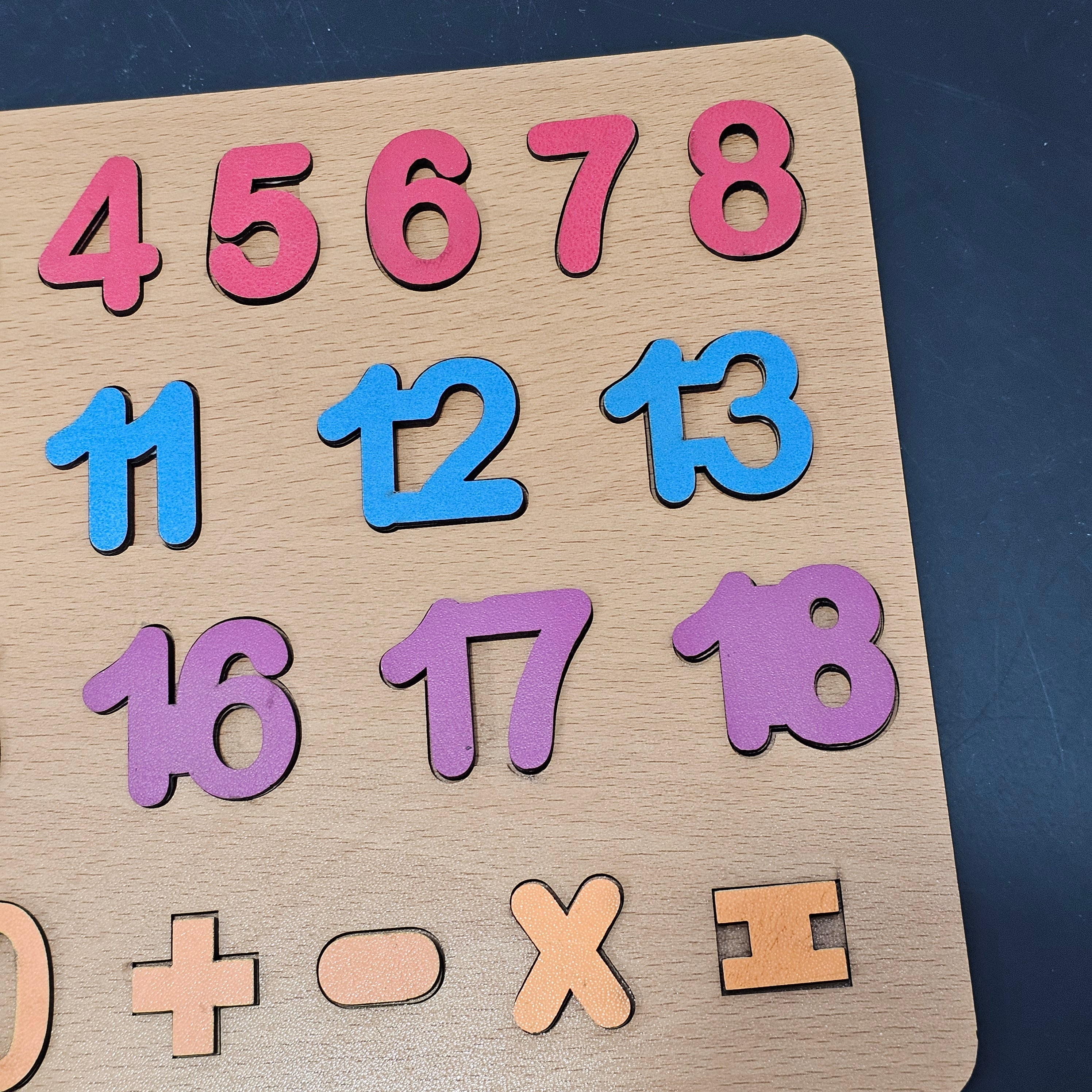 Tabla de conteo de madera – Juguete de aprendizaje de matemáticas Montessori | Bacha Toys