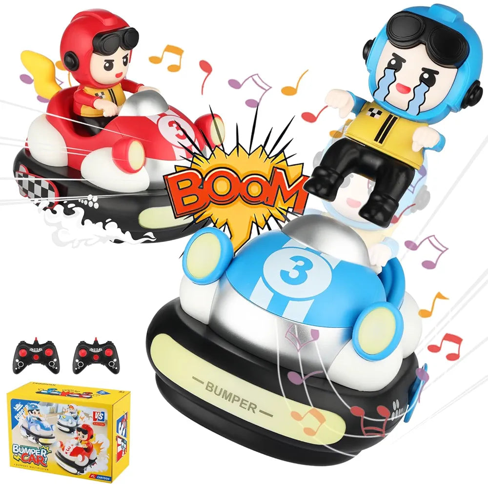 Coche de Choque Expulsable, paquete de 2 con 2 Controles Remotos – Bacha Toys