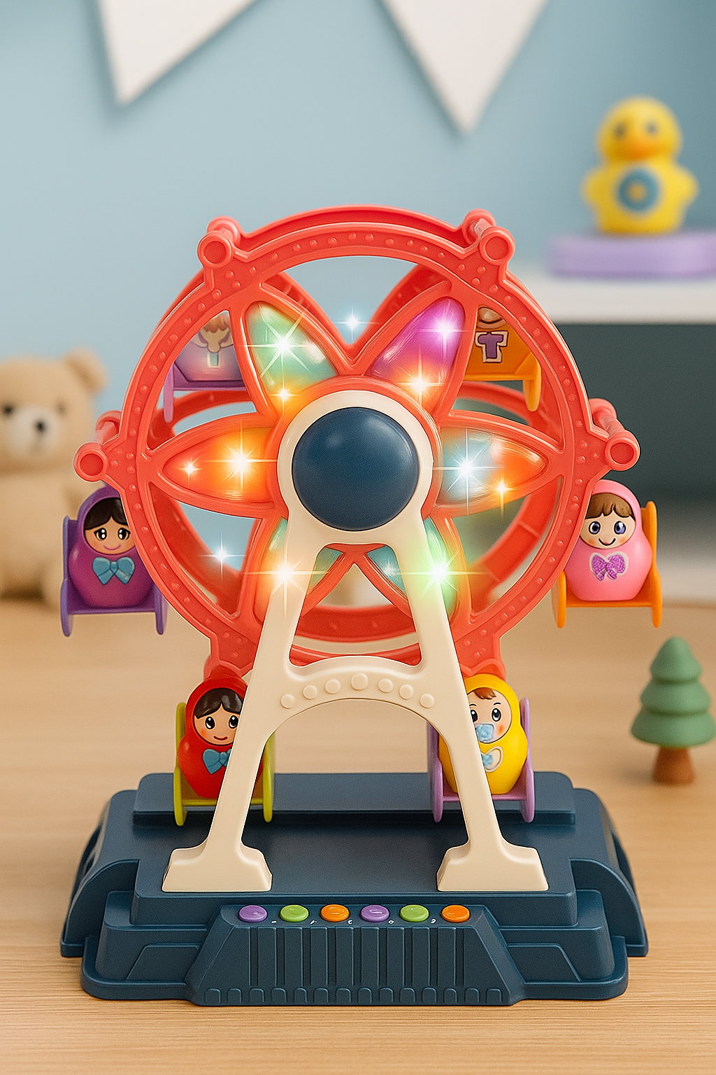 Rueda de la Fortuna – Playset Parque de Diversiones con Música y Luces - Bacha Toys