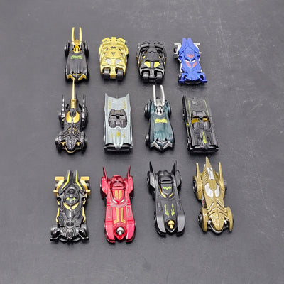 Set de coches de Batman de metal fundido a presión – 12 piezas | Colección de coches de juguete de superhéroes para niños | Bacha Toys