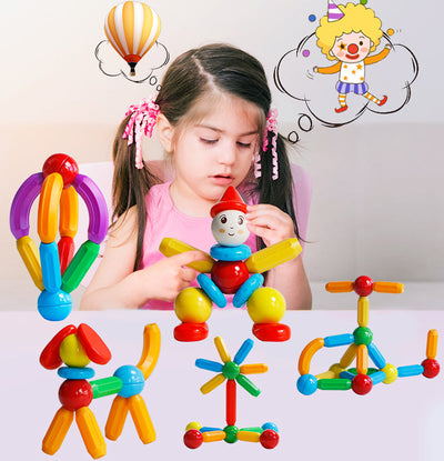 Jeu de construction de tiges magnétiques | Jouet de construction créatif pour enfants - Bacha toys