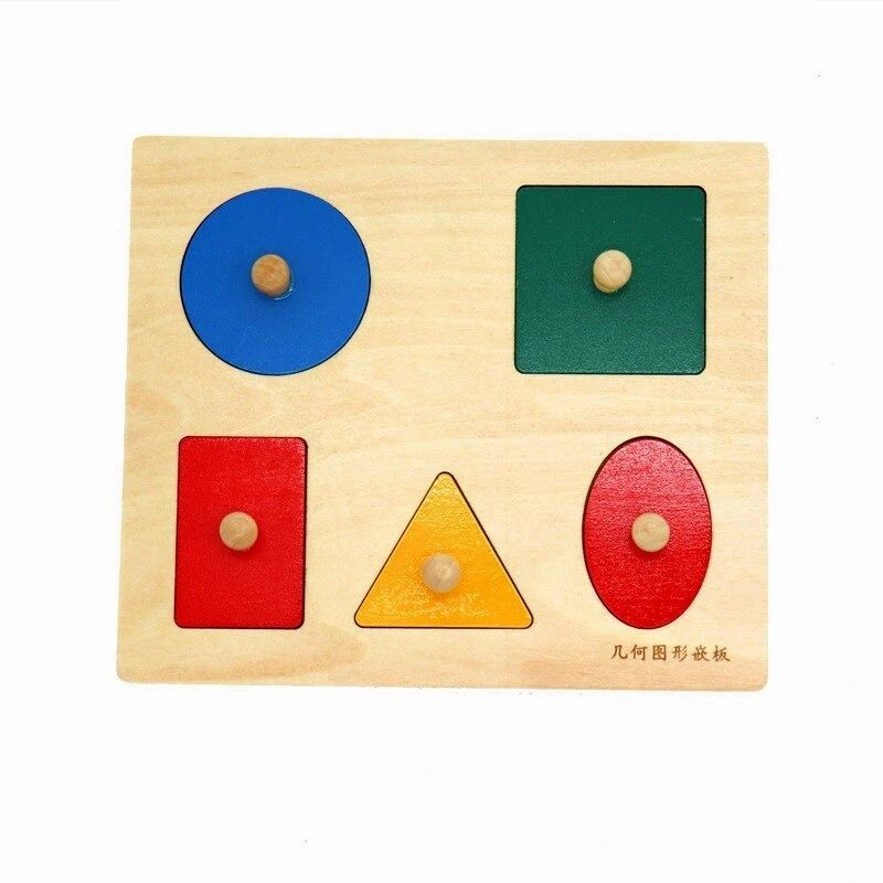 Tablero de clasificación de 5 formas geométricas Montessori mediano