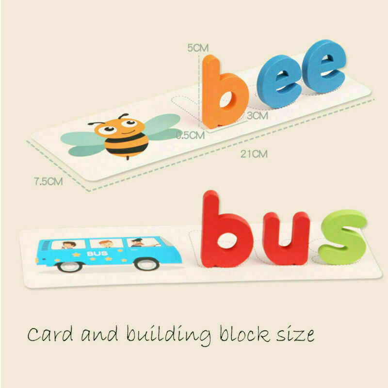 Juego de ortografía con abecedario de madera Fidtoy para el aprendizaje de los niños