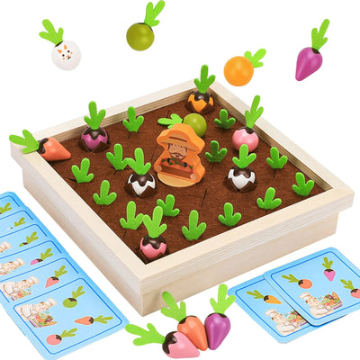 Juego de memoria de tirar zanahorias – Juguete para habilidades motrices finas y de emparejamiento
