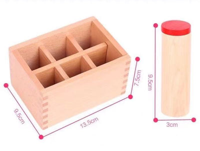 Cilindros Montessori para emparejar sonidos - Los mejores juguetes Montessori