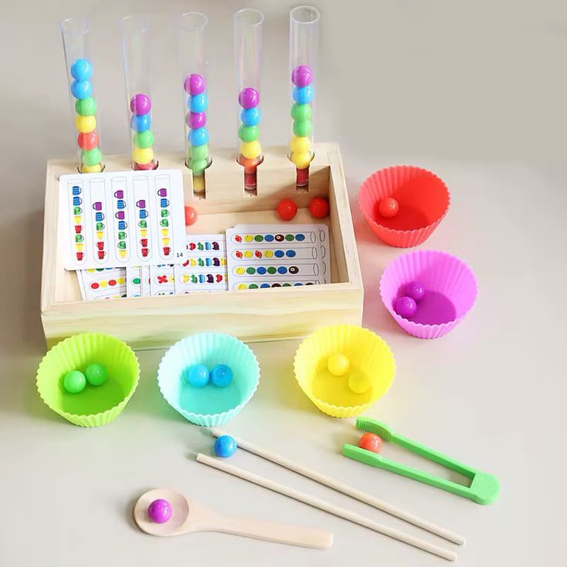 Activité de tri de tubes à essai par couleur | Parfait pour les élèves de maternelle et de jardin d'enfants