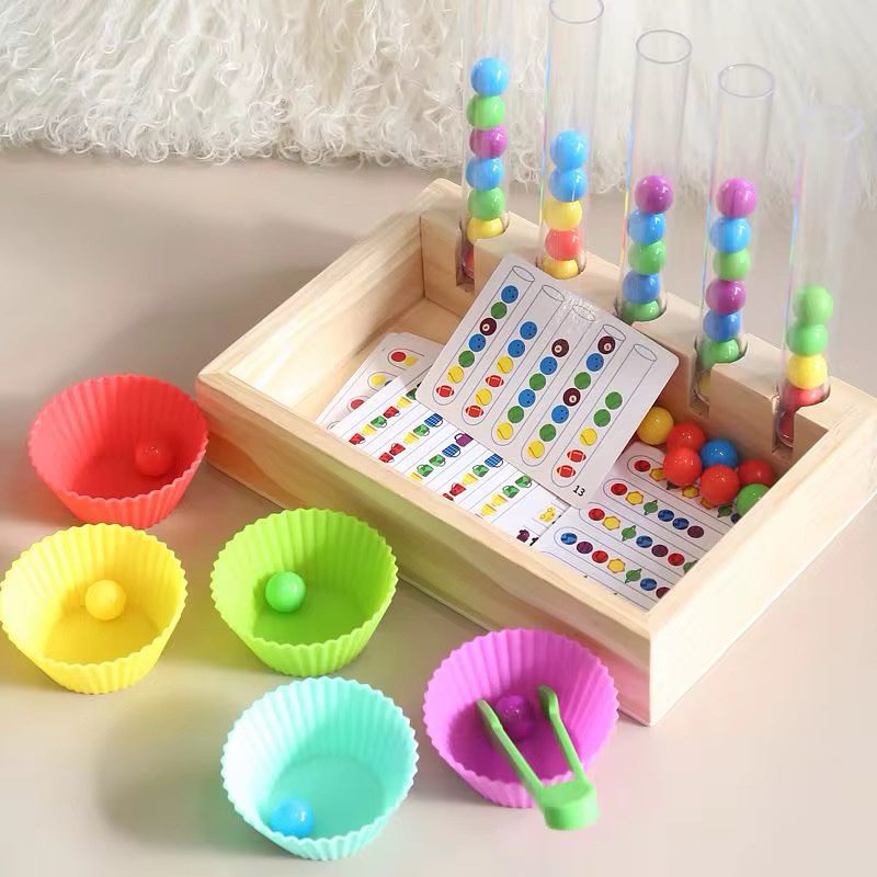 Activité de tri de tubes à essai par couleur | Parfait pour les élèves de maternelle et de jardin d'enfants
