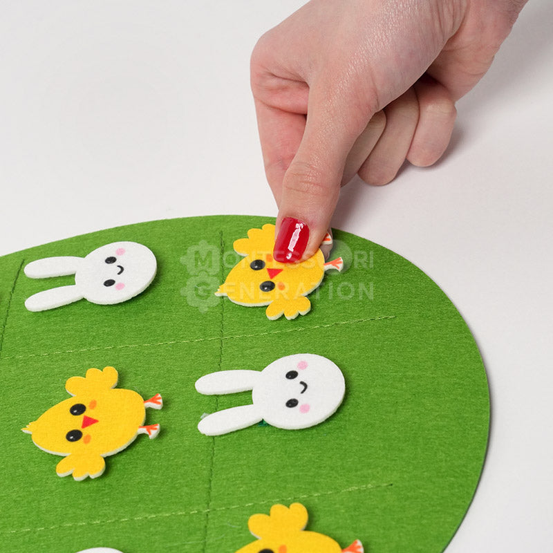 Fidtoy Felt Bunny Wall Activity Toy for Kids 1+ Easter Decor