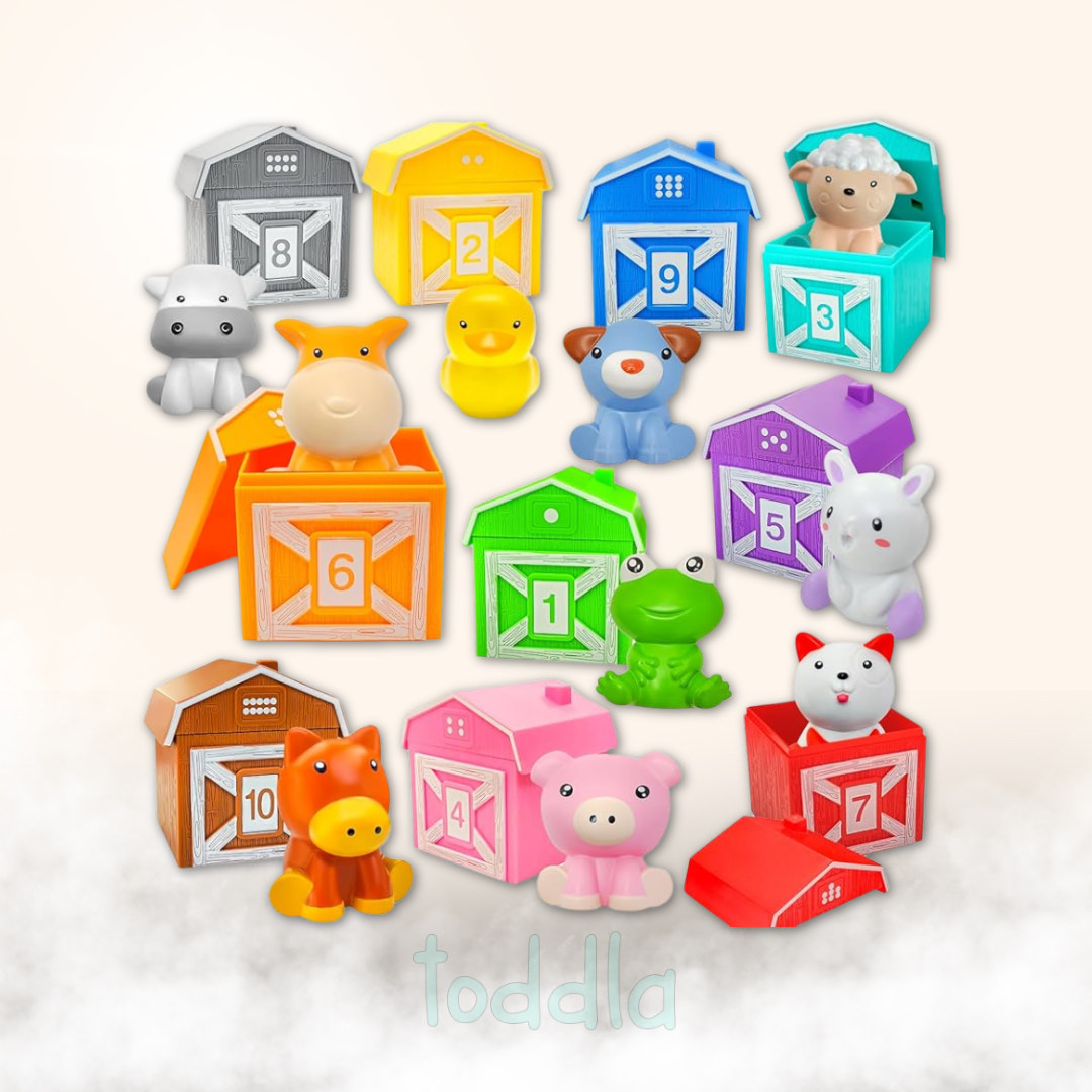 Fidtoy Montessori Farm Animal Set for Toddler Learning (20pcs)