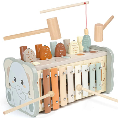 Fidtoy Sensory Music Toy Set for Toddlers - Montessori Educational Wooden Toy