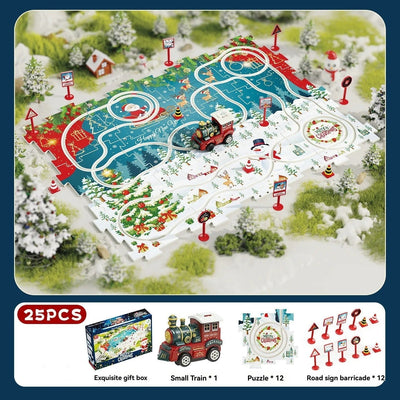 DIY Xmas Train Track™ - Construye tu propio paraíso navideño - Rompecabezas de Tren Navideño