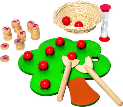 Bandeja de clavijas de árbol de manzana Montessori para contar B
